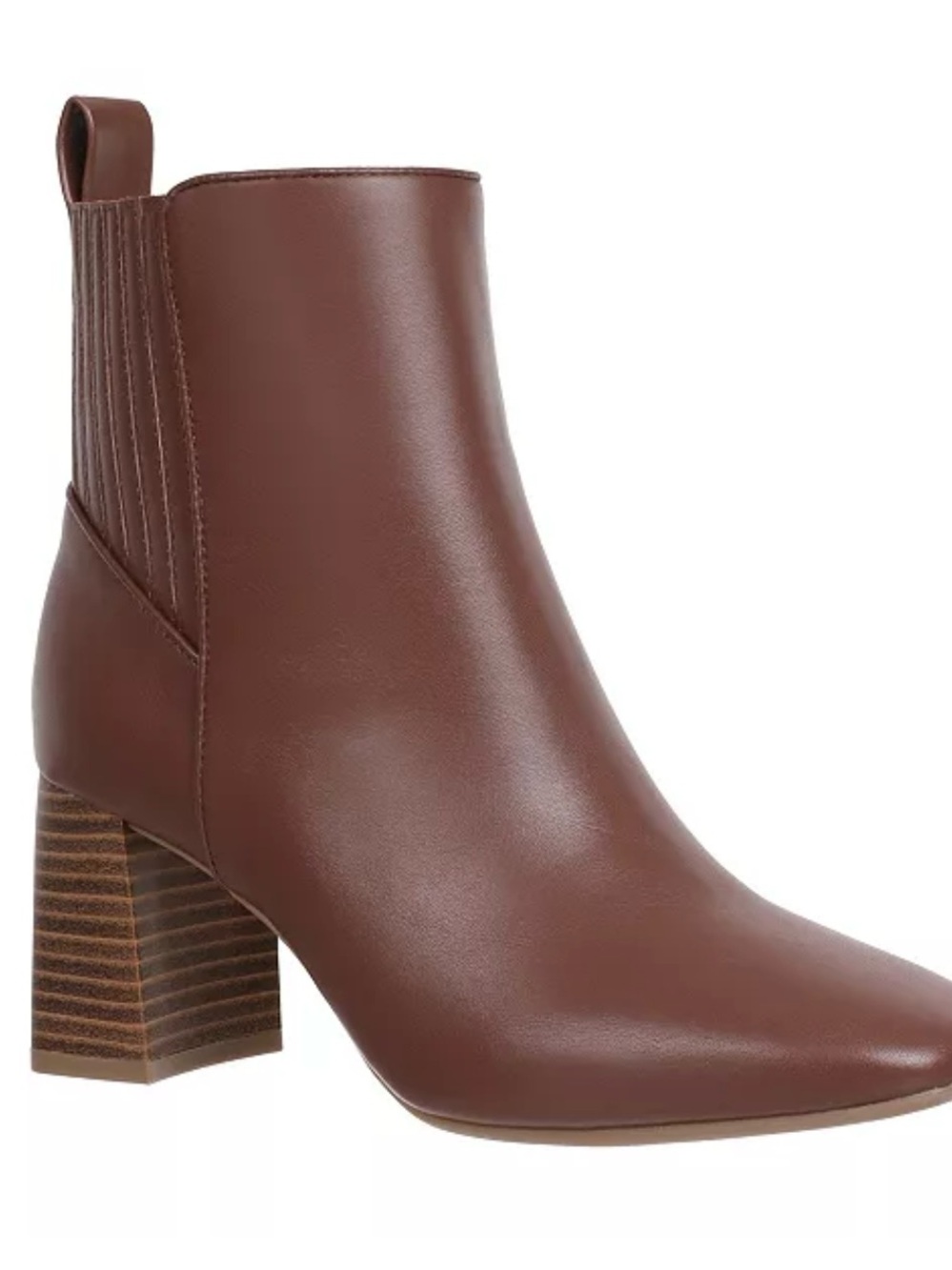 Style & Co Women's Hutchh Block Heel Square Toe Ankle Booties Brown - NWT